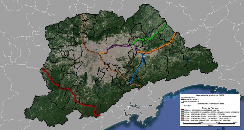 Centro de Estudos da Metrópole mapeia a rede de ferrovias cargueiras no entorno de São Paulo