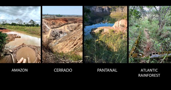 Illegal gold mines can emit 3.5 tons of carbon per hectare and concentrate mercury in the soil